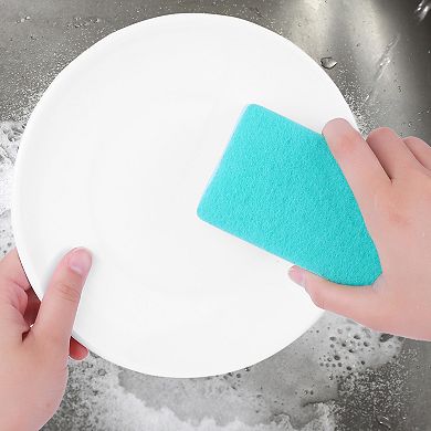 4 Pack, Household Kitchen Cleaning Sponge, Durable Dual Sided Sponge for Dishes, Bathroom