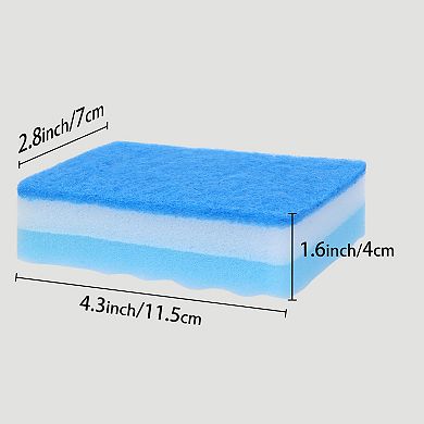 4 Pack, Household Kitchen Cleaning Sponge, Durable Dual Sided Sponge for Dishes, Bathroom