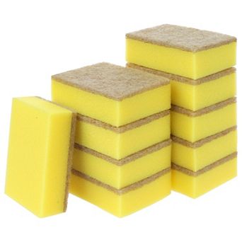 10 pc Dual Sided Kitchen Dish Sponges, Non Scratch Reusable Cleaning Sponge for Bathroom, Household