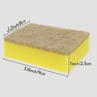 10 Pcs Dual Sided Kitchen Dish Sponges, Non Scratch Reusable Cleaning Sponge for Bathroom, Household