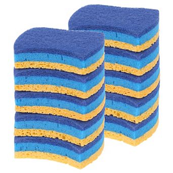 Scrub Sponges Kitchen, Dual Sided Cleaning Sponges for Kitchen, Household, Bathroom
