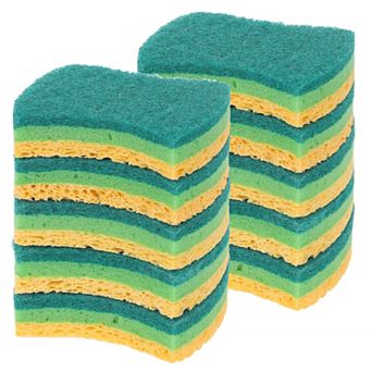 Scrub Sponges Kitchen, Dual Sided Cleaning Sponges for Kitchen, Household, Bathroom