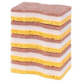 Scrub Sponges Kitchen, Scrub Dish Sponges, Dual-Sided Cleaning Sponges for Kitchen