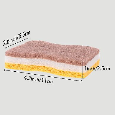 Scrub Sponges Kitchen, Scrub Dish Sponges, Dual-Sided Cleaning Sponges for Kitchen
