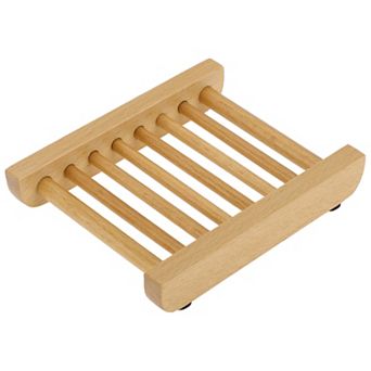 Portable Square Soap Dish for Bathroom for Kitchen 4.61"x3.62"x0.83" 1 pc