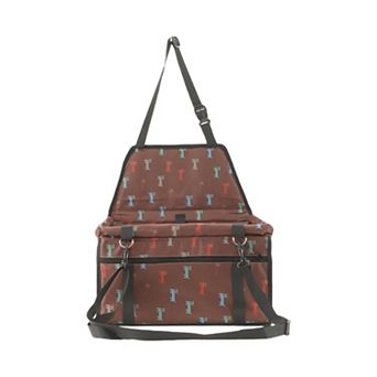 Foldable Car Seat Cover for Pet 15.75"x12.6"x9.84" Dog Print Brown 1 pc