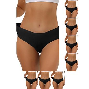 8 Packs Panties for Women Unlined Comfortable Underwear No Show Elastic Waist Brief