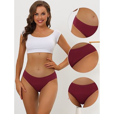 8 Packs Women's Period-Underwear Mid-Waistd Hipster Panties, Available in Plus Size