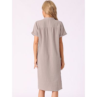white christmas dresses Lunya Women's Airy Cotton Nightgown - Blue main image 0