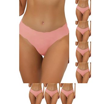 8 Packs Traceless Panties for Women No Show Stretch Solid Underwear Invisible Brief