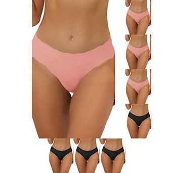 8 Packs Traceless Panties for Women No Show Stretch Solid Underwear Invisible Brief