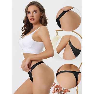 8 Packs Women's Breathable Underwear Leak Proof Stretch Thongs 4 Layers Medium Waist Panties