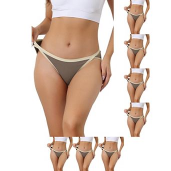 8 Packs Women's Underwear Low Waist Breathable Stretch Hipster Briefs
