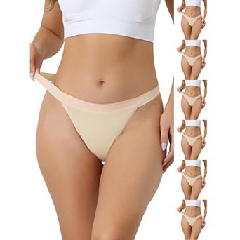 7 Packs Women's Breathable Underwear Leak Proof Stretch Thongs 4 Layers Medium Waist Panties