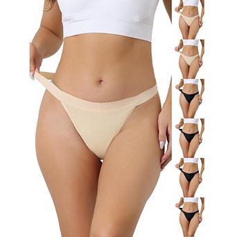 7 Packs Women's Breathable Underwear Leak Proof Stretch Thongs 4 Layers Medium Waist Panties