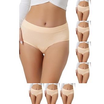 8 Packs Women's Breathable Underwear Cotton Comfortable Stretch 3 Layers High Waist Panties