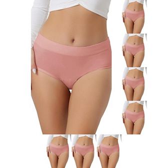 8 Packs Women's Breathable Underwear Cotton Comfortable Stretch 3 Layers High Waist Panties