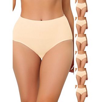 7 Packs Underwear for Women High Waist Shaping Tummy Control Panties Breathable Brief