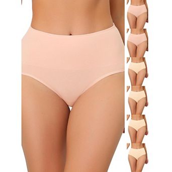7 Packs Underwear for Women High Waist Shaping Tummy Control Panties Breathable Brief