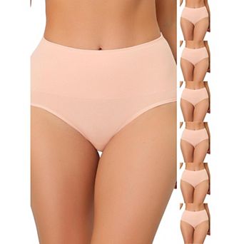 7 Packs Underwear for Women High Waist Shaping Tummy Control Panties Breathable Brief