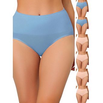 7 Packs Underwear for Women High Waist Shaping Tummy Control Panties Breathable Brief