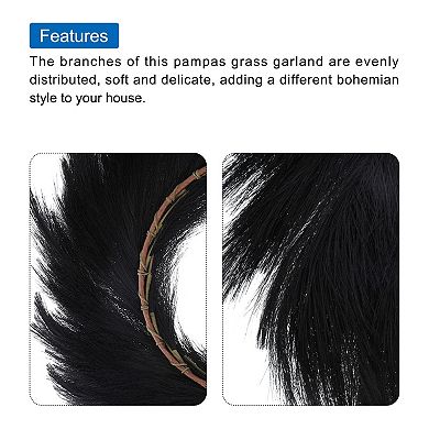 Pampas Grass Wreath Faux Pampas Wreath for Front Door Artificial Pampas Wreath for Farmhouse Decor