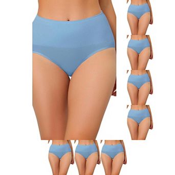 8 Packs Underwear for Women High Waist Shaping Tummy Control Panties Breathable Brief