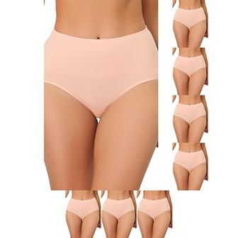8 Packs Underwear for Women High Waist Shaping Tummy Control Panties Breathable Brief