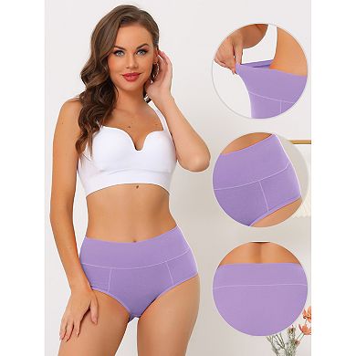 8 Packs Women's Cotton High Waist (Available in Plus Size), Tummy Control Underwear