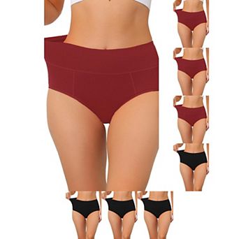 8 Packs Women's Cotton High Waist (Available in Plus Size), Tummy Control Underwear