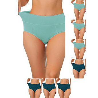 8 Packs Women's Cotton High Waist (Available in Plus Size), Tummy Control Underwear