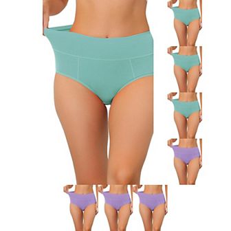8 Packs Women's Cotton High Waist (Available in Plus Size), Tummy Control Underwear