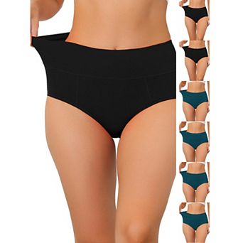 7 Packs Women's Cotton High Waist (Available in Plus Size), Tummy Control Underwear