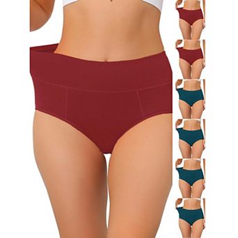 7 Packs Women's Cotton High Waist (Available in Plus Size), Tummy Control Underwear