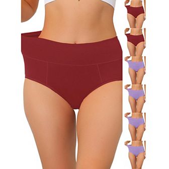 7 Packs Women's Cotton High Waist (Available in Plus Size), Tummy Control Underwear