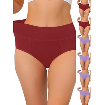 7 Packs Women's Cotton High Waist (Available in Plus Size), Tummy Control Underwear