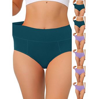 7 Packs Women's Cotton High Waist (Available in Plus Size), Tummy Control Underwear
