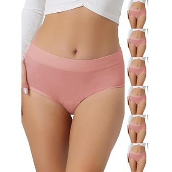 7 Packs Women's Breathable Underwear Cotton Comfortable Stretch 3 Layers High Waist Panties