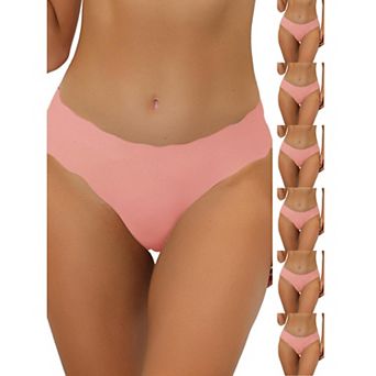 7 Packs Traceless Panties for Women No Show Stretch Solid Underwear Invisible Brief