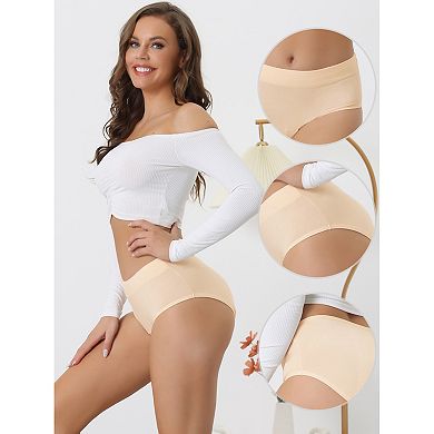 6 Packs Women's Breathable Underwear Cotton Comfortable Stretch 3 Layers High Waist Panties