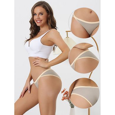 6 Packs Women's Underwear Low Waist Stretch Briefs Soft Underpants Ladies Hi-Cut Panties