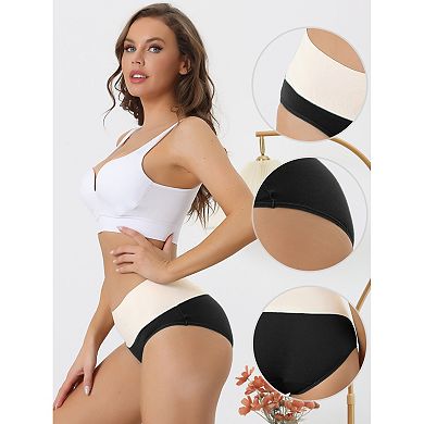 8 Packs High Waist Underwear for Women's Stretch Briefs Soft Underpants Tummy Control Panties