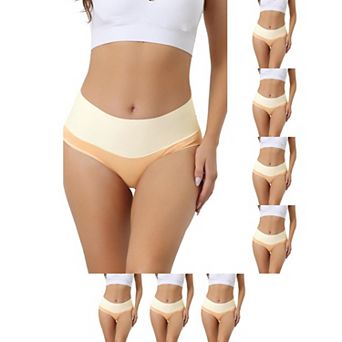 8 Packs High Waist Underwear for Women's Stretch Briefs Soft Underpants Tummy Control Panties