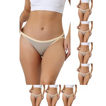 8 Packs Women's Underwear Low Waist Stretch Briefs Soft Underpants Ladies Hi-Cut Panties
