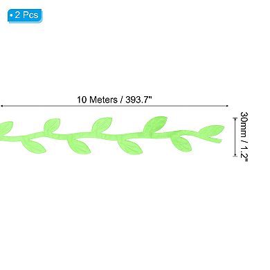 22 Yards Leaf Ribbon, Leaves Trim Rope Artificial Leaf String for Wreath Making Gift Wrapping