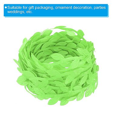 22 Yards Leaf Ribbon, Leaves Trim Rope Artificial Leaf String for Wreath Making Gift Wrapping