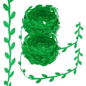 22 Yards Leaf Ribbon, Leaves Trim Rope Artificial Leaf String for Wreath Making Gift Wrapping