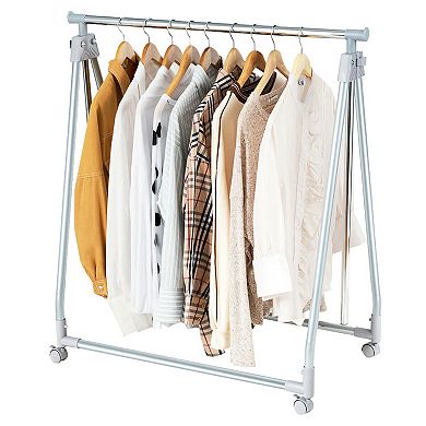 Extendable Foldable Heavy Duty Clothing Rack with Hanging Rod