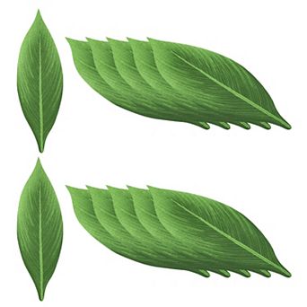 Palm Leaves, 24 Pack Artificial Palm Leaves Faux Palm Fronds Fake Palm Leaf Simulation Tree Leaves