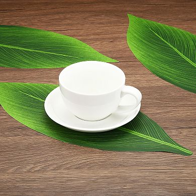 Palm Leaves, 24 Pack Artificial Palm Leaves Faux Palm Fronds Fake Palm Leaf Simulation Tree Leaves